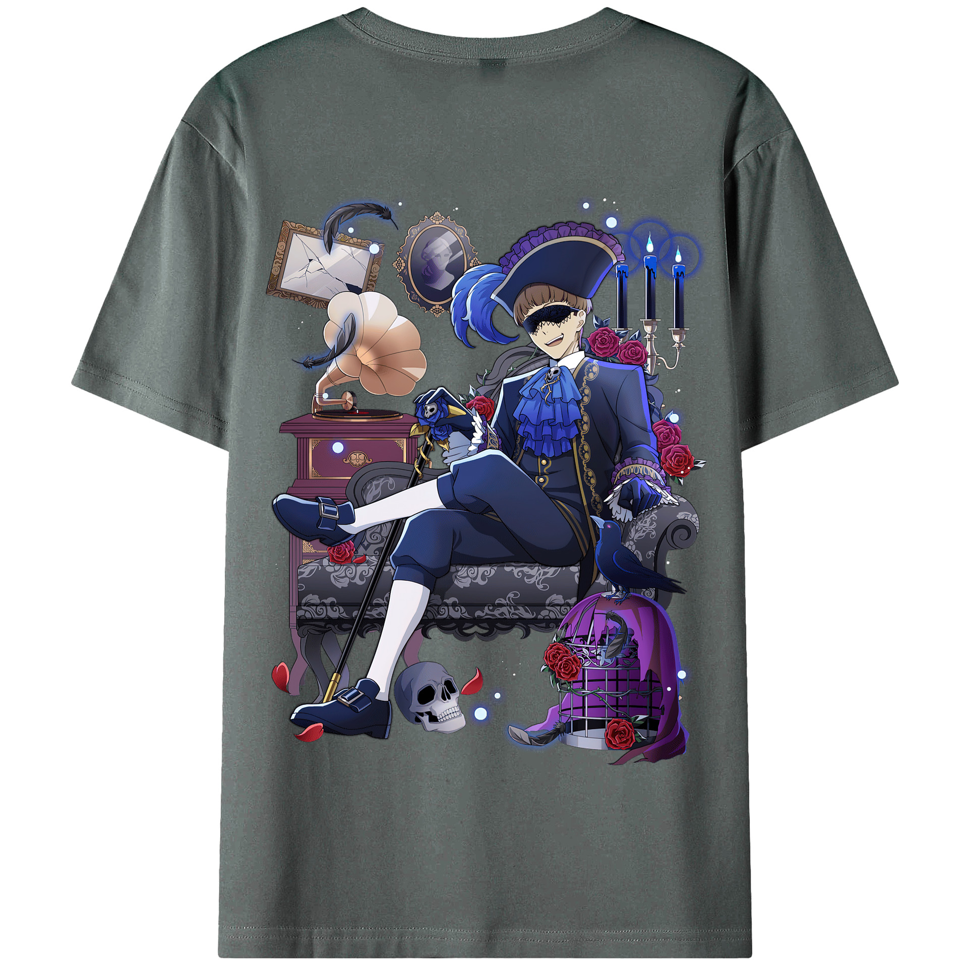 （画像用） 文豪ストレイドッグス Bungo Stray Dogs 綿100％半袖Tシャツ（背面プリント）